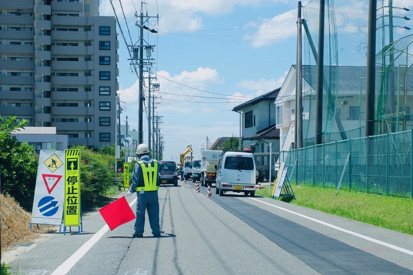 道路工事の警備